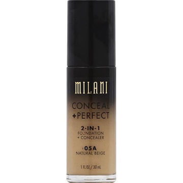 Milani Conceal + Perfect Foundation + Concealer, 2-in-1, Natural Beige 05A