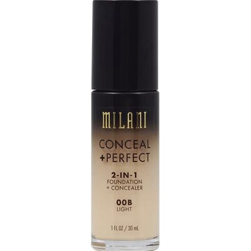 Milani Conceal + Perfect Foundation + Concealer, 2-in-1, Light 00B