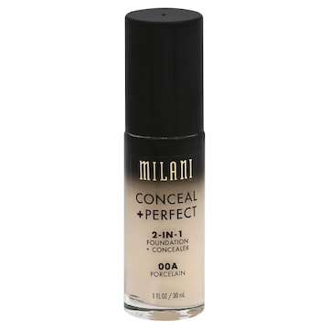 Milani Conceal + Perfect Foundation + Concealer, 2-in-1, Porcelain 00A