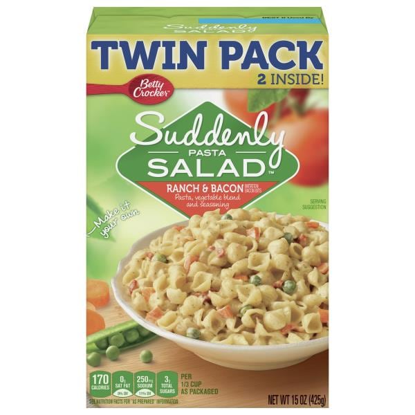 Betty Crocker Suddenly Salad Pasta, Ranch & Bacon, Twin Pack | Publix ...