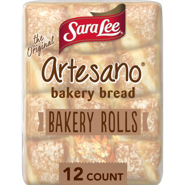 Sara Lee White Sliced Bread Bakery Rolls, Club Pack, 12 count, 18