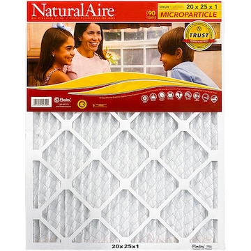 Natural Aire Air Cleaning Filter, Microparticle, 20 x 25 x 1