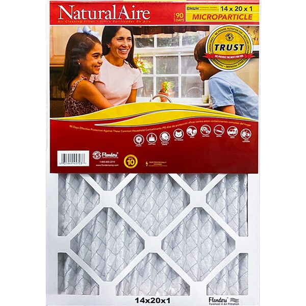 Natural Aire Air Cleaning Filter, Microparticle, 14 x 20 x 1 Publix