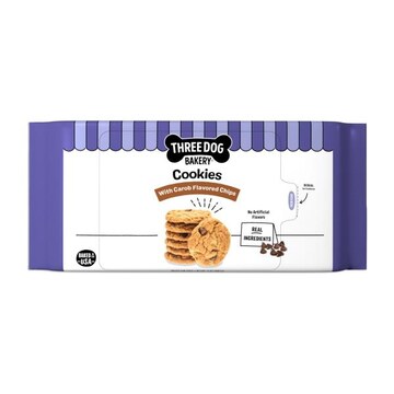 Three Dog Bakery Cookies with Carob Chips Treats For Dogs