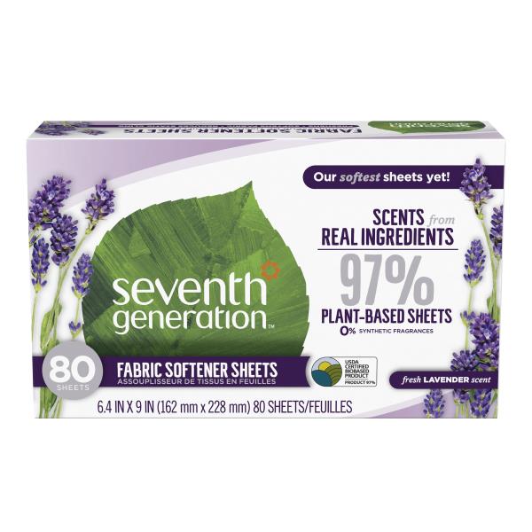 Seventh Generation Fabric Softener Sheets, Lavender | Publix Super