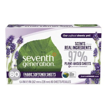 Seventh Generation Fabric Softener Sheets, Lavender