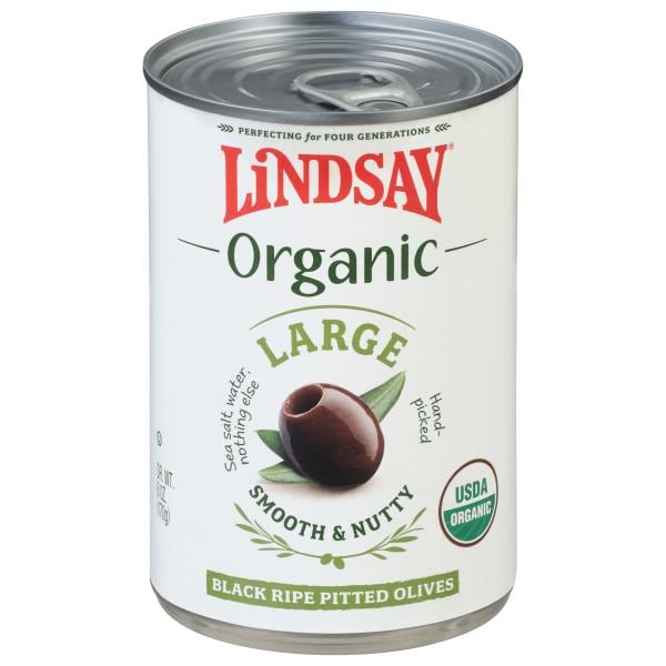 Lindsay Organic Olives, Black Ripe Pitted, Large Publix Super Markets