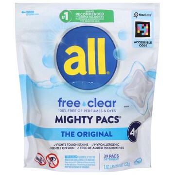 All Mighty Pacs The Original Free Clear 4 in 1 Detergent