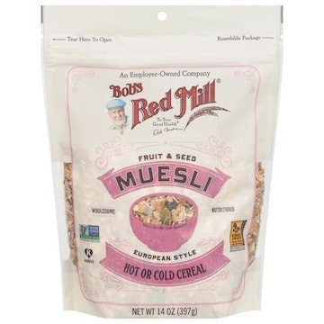 Bob's Red Mill Muesli, Hot or Cold Cereal, Fruit & Seed, European Style