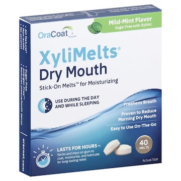OraCoat XyliMelts Stick-On Melts, Dry Mouth, Mild-Mint Flavor
