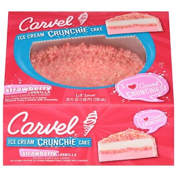 Carvel Ice Cream Cake, Strawberry & Vanilla, Crunchie