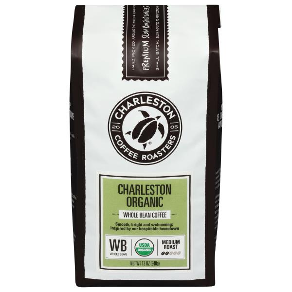 Charleston Coffee Roasters Coffee, Organic, Whole Bean, Medium Roast ...