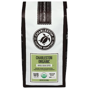 Charleston Coffee Roasters Coffee, Organic, Whole Bean, Medium Roast, Charleston