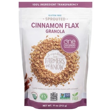 One Degree Organic Foods Gluten Free Sprouted Cinnamon Flax Granola