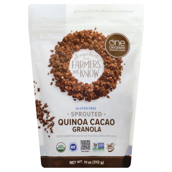 One Degree Organic Foods Granola, Sprouted, Quinoa Cacao | Publix Super ...