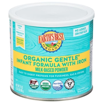 Earth's Best Organic Infant Formula with Iron, Organic Gentle, Milk-Based Powder