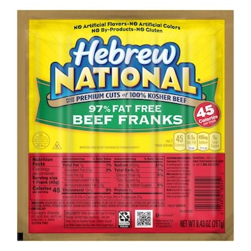Hebrew National Ninety Seven Percent Fat Free Beef Franks