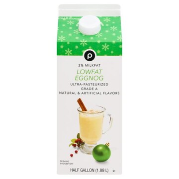 Publix Eggnog, Lowfat, 2%