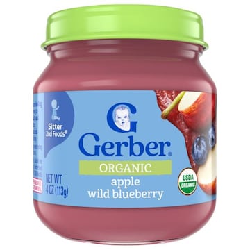 Gerber Organic Sitter 2nd Foods Apple Wild Blueberry