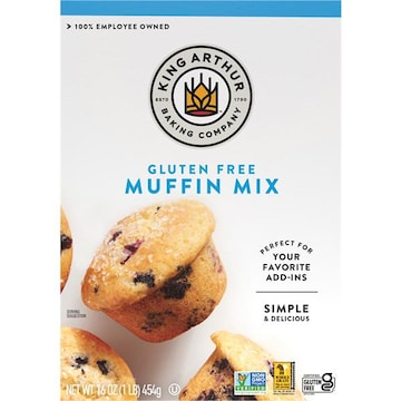 King Arthur Baking Company Gluten Free Muffin Mix, Certified Gluten-Free, Non-GMO Project Verified, Certified Kosher, 16 Oz