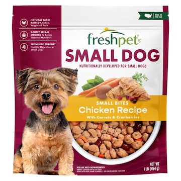 Freshpet Healthy & Natural Grain Free Small Dogs/Breeds Dog Food, Fresh Chicken Recipe, 1lb