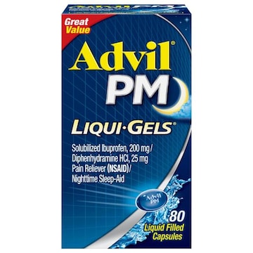 Advil PM Liqui-Gels Pain Reliever/Nighttime Sleep-Aid, Liquid Filled Capsules