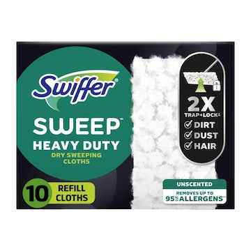 Swiffer Sweeper Heavy Duty Dry Multi-Surface Cloth Refills, 10 count
