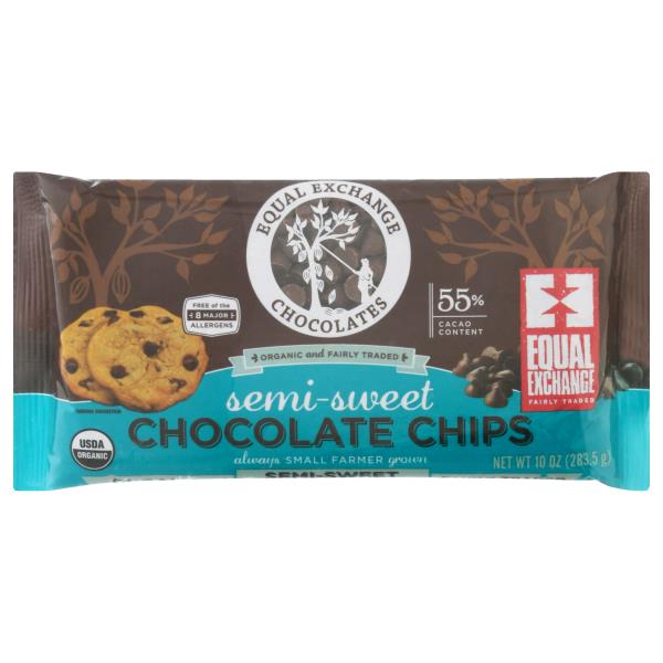 Equal Exchange Chocolate Chips, Organic, SemiSweet, 55 Cacao Publix