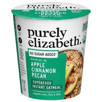 Purely Elizabeth No Sugar Added Recipe No. 06 Superfood Apple Cinnamon Pecan Instant Oatmeal