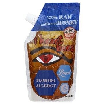 I Heart Bees Local Honey, Florida Allergy, Raw-Unfiltered