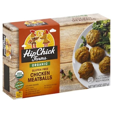 Hip Chick Farms Organic Chicken Meatballs, Gluten Free