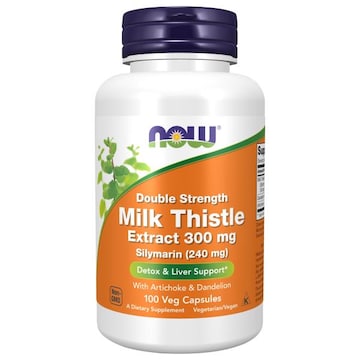 NOW Milk Thistle Extract, Double Strength, 300 mg, Veg Capsules