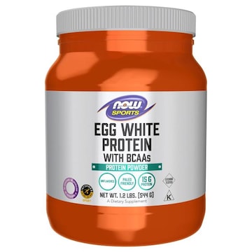 NOW Sports Egg White Protein Protein Powder with BCAAs