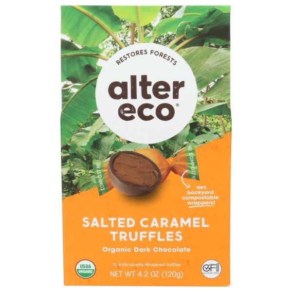 Alter Eco Truffles, Organic, Dark Chocolate, Salted Caramel