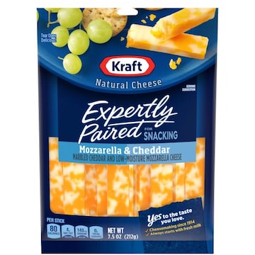 Kraft Expertly Paired Mozzarella & Cheddar Snacking Sticks