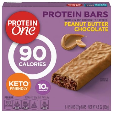 Protein One 90 Calories Peanut Butter Chocolate Protein Bars