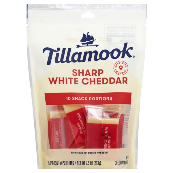 Tillamook Cheese, Sharp White Cheddar, Snack Portions | Publix