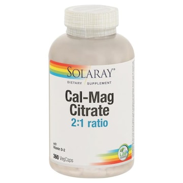 Solaray Cal-Mag Citrate, 2:1 Ratio, VegCaps