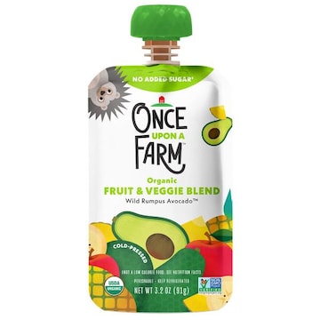 Once Upon a Farm Wild Rumpus Avocado, Pineapple, Banana, Apple, Avocado, Organic Kids Snack Pouch