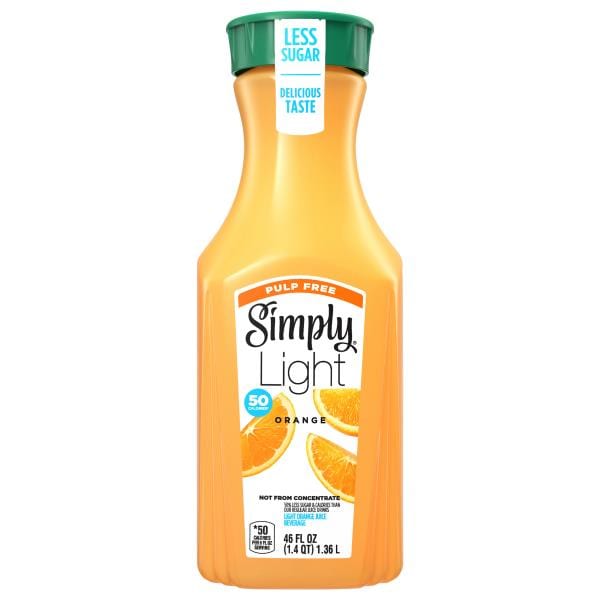 Simply Light Juice Beverage, Orange, Pulp Free Publix Super Markets