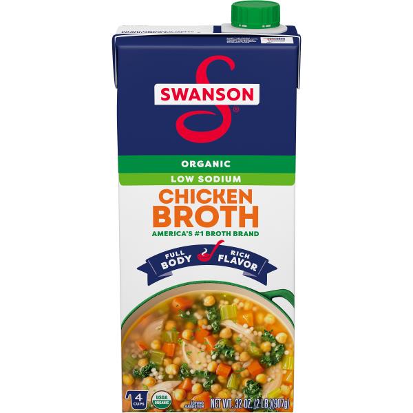 Swanson® Organic 100 Natural, Low Sodium Chicken Broth Publix Super Markets