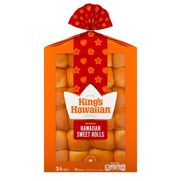 King's Hawaiian Rolls, Hawaiian Sweet, Original, Party Pack Publix