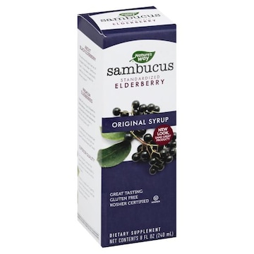 Nature's Way Sambucus, Original, Standardized Elderberry, Syrup, Berry Flavor