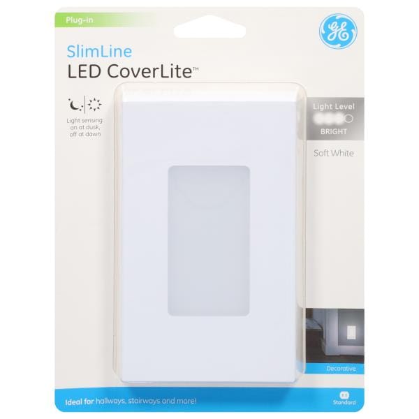 Ge LED CoverLite Night Light, SlimLine, Plugln, Bright, Soft White