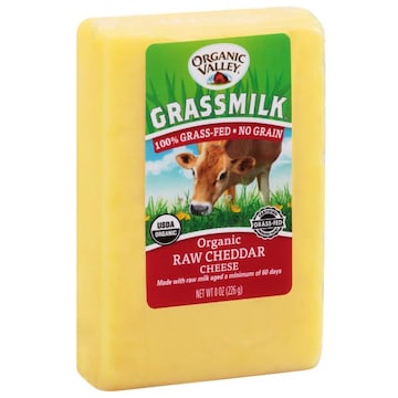 Organic Valley Grassmilk Cheese, Raw, Organic, Cheddar