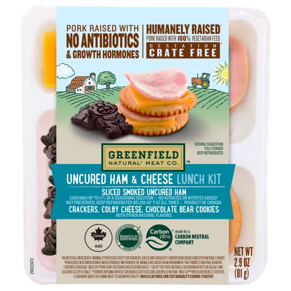 Greenfield Natural Meat Co. Lunch Kit, Uncured Ham & Cheese Publix