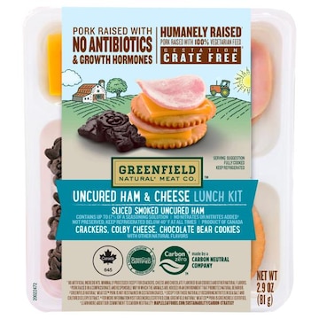 Greenfield Natural Meat Co. Lunch Kit, Uncured Ham & Cheese