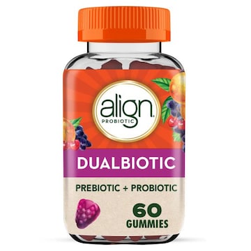 Align Pre + Biotics Probiotic Dualbiotic Gummies, Men and Women's Prebiotic and Probiotic Dietary Supplement, 60 Ct