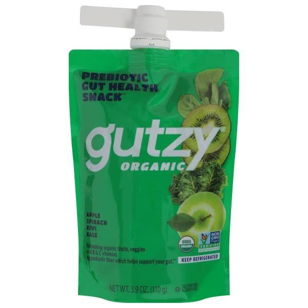 Gutzy Organic Fruit & Veg, Gut Health Snack, Apple, Spinach, Kiwi ...