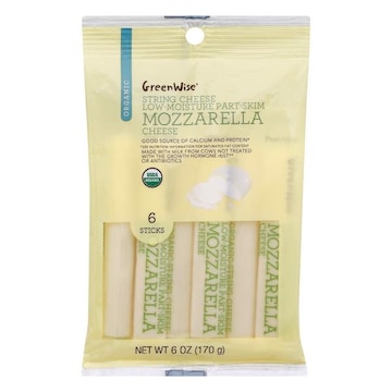 GreenWise Organic Low Moisture Part-Skim Mozzarella, String Cheese
